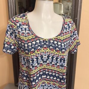 Lularoe Classic T-Shirt Mickey Mouse Print Disney Womens